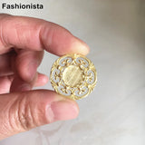 10 pcs Brass Base Setting For 10mm Cabochon, Round Brass Filigree Base Cup