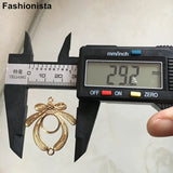 10 pcs Butterfly Pendant Tray 29x32mm DIY Earrings-accessories
