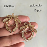 10 pcs Butterfly Pendant Tray 29x32mm DIY Earrings-accessories