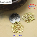 10 pcs Brass Annular Charms, 26*27mm Raw Brass/Gold/Silver/Steel, Drop Dangles
