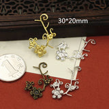 10 pcs Brass Flower Branch Charms, DIY Crafts & Jewelry Supplies