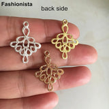 10 pcs Brass Filigree Chandelier Charms 17*24mm, Ballet Skirt Shaped