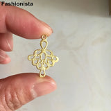 10 pcs Brass Filigree Chandelier Charms 17*24mm, Ballet Skirt Shaped