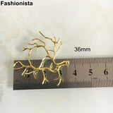 10 pcs Brass Tree Pendant Filigree Tree Charms Silver-color DIY Jewelry