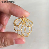10 pcs Double Sided Brass Wire Charms 25*27mm For Jewelry Making
