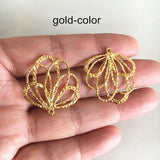 10 pcs Double Sided Brass Wire Charms 25*27mm For Jewelry Making