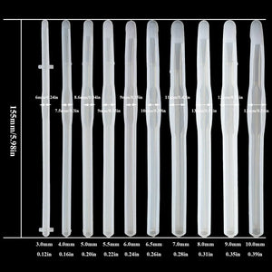 10 pcs Crochet Silicone Molds Resin Hooks Mould Knitting Needles Sewing Craft