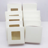 10 pcs DIY Window White/Kraft Paper Big Christmas Cake Boxes