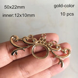 10 pcs Deer Horn Pendant Tray 50x22mm w/ 12x10mm Base Cup for Cabochon
