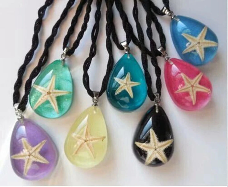 10 pcs Colorful Starfish Pendant Accessories
