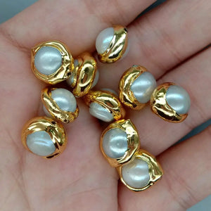 10 pcs Natural Pearl Beads Charms DIY Jewelry Making