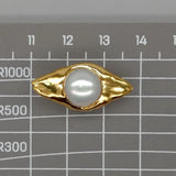 10 pcs Plated Natural Pearl Beads Olive Shape Charm Boho Jewelry DIY