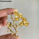 10 pcs Heavy Metal Flowers Tree 47x51mm Gold/Silver-color