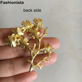 10 pcs Heavy Metal Flowers Tree 47x51mm Gold/Silver-color
