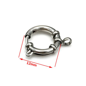 10 pcs Stainless Steel Spring Ring Clasps Silver Necklace Bracelet DIY