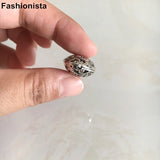 10pcs Oval Hollow Metal Beads - Jewelry Crafts Making - Antique Bronze