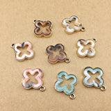 10 pcs Alloy Flower Geometric Pendant DIY Earring Keyring Jewelry Accessory