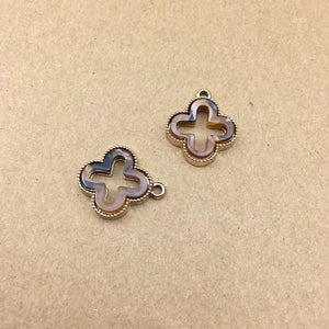 10 pcs Alloy Flower Geometric Pendant DIY Earring Keyring Jewelry Accessory