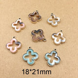 10 pcs Alloy Flower Geometric Pendant DIY Earring Keyring Jewelry Accessory
