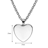 Personalized Mother Baby Photo Glass Crystal Heart Pendant Necklace
