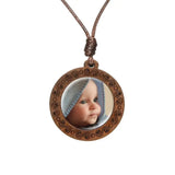 Personalized Photo Necklace Custom Pendant Rope Chain Jewelry