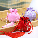 Embroidery Plum Chinese Style Brocade Jewelry Storage Bags