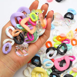 10 pcs Colorful Acrylic Chain Buckle Plastic Rings for DIY Key Chain Earring Nec