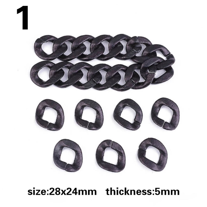 10 pcs Colorful Acrylic Chain Buckle Plastic Rings for DIY Key Chain Earring Nec