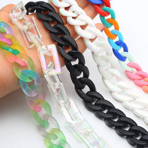 10 pcs Colorful Acrylic Chain Buckle Plastic Rings for DIY Key Chain Earring Nec