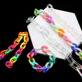 10 pcs Colorful Acrylic Chain Buckle Plastic Rings for DIY Key Chain Earring Nec