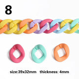 10 pcs Colorful Acrylic Chain Buckle Plastic Rings for DIY Key Chain Earring Nec