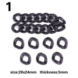 10 pcs Colorful Acrylic Chain Buckle Plastic Rings for DIY Key Chain Earring Nec
