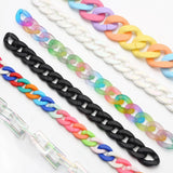 10 pcs Colorful Acrylic Chain Buckle Plastic Rings for DIY Key Chain Earring Nec