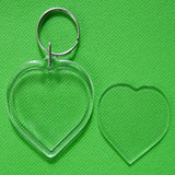 10 pcs Blank Acrylic Keychain Holder DIY Key Chain Gift