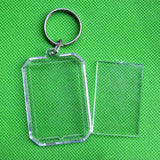 10 pcs Blank Acrylic Keychain Holder DIY Key Chain Gift