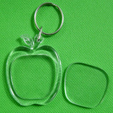 10 pcs Blank Acrylic Keychain Holder DIY Key Chain Gift