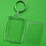 10 pcs Blank Acrylic Keychain Holder DIY Key Chain Gift