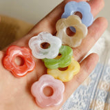 10 pcs Resin Half Flower Beads DIY Earrings Jewelry Material