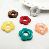 10 pcs/Lot Resin Half Flower Beads for DIY Earrings