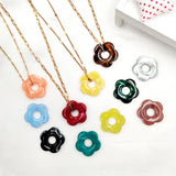 10 pcs/Lot Resin Half Flower Beads for DIY Earrings