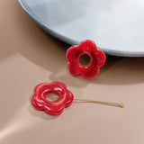 10 pcs/Lot Resin Half Flower Beads for DIY Earrings