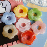 10 pcs Resin Half Flower Beads DIY Earrings Jewelry Material