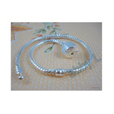 10 pcs Snap Clasp Snake Chain Bracelets Silver Plated Beads Jewelry DIY