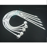 10 pcs Snap Clasp Snake Chain Bracelets Silver Plated Beads Jewelry DIY