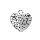 10 pcs Metal Love Heart Charms Pendants for Jewelry Making DIY Accessories