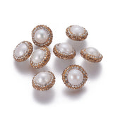 10 pcs Freshwater Pearl Beads with Rhinestone for Jewelry Making