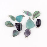 10 pcs Natural Striped Fluorite Pendants Healing Crystal Reiki Chakra