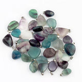 10 pcs Natural Striped Fluorite Pendants Healing Crystal Reiki Chakra