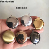Picture Frame Locket Brass Steampunk Filigree Wishing Box Charm Pendants