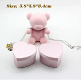 10 pcs Pink Heart Ring Box Engagement Wedding Valentine Gift Jewelry Display